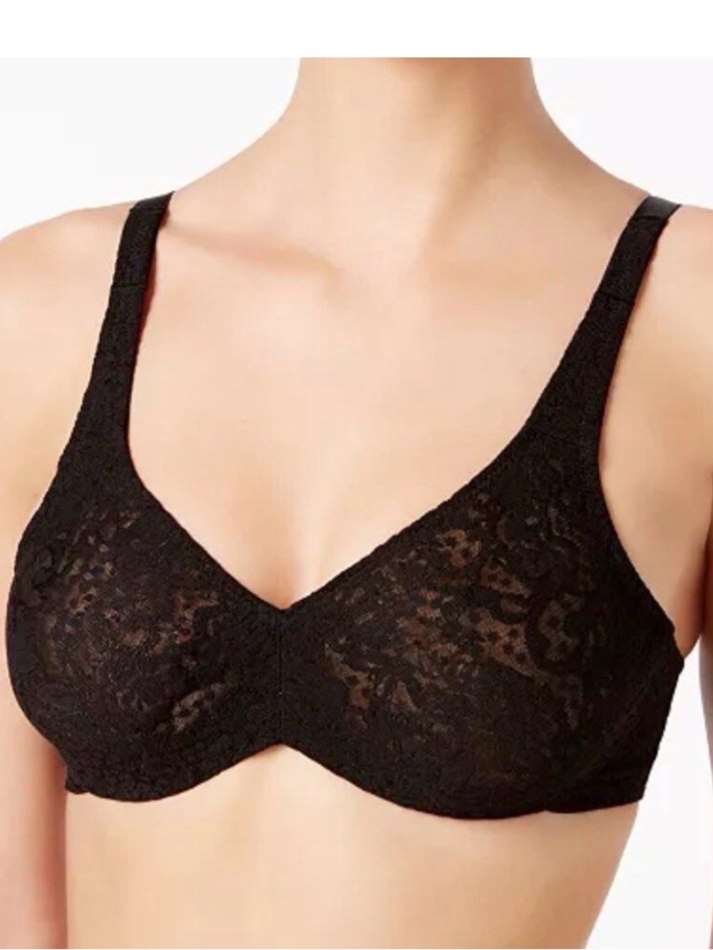 Wacoal Halo 65547 Underwire Lace Bra Black